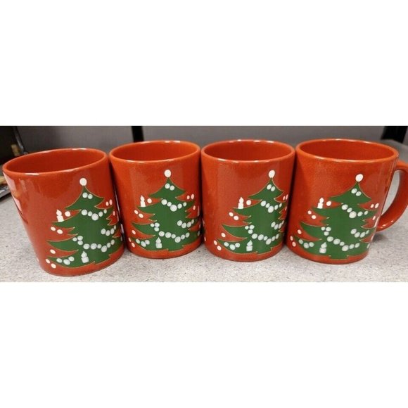 ONE vintage Waechtersbach Christmas Tree Red Mug W. Germany - Price Is For Each - Picture 2 of 8